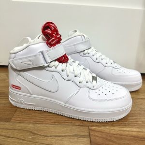 Supreme x Air Force 1 Mid - White - Men’s size 10.5